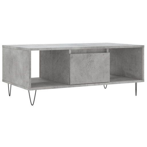 Mesa de Centro, Mesa baixa, 90x50x36,5 cm derivados madeira cinzento cimento