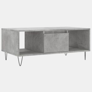Mesa de Centro, Mesa baixa, 90x50x36,5 cm derivados madeira cinzento cimento