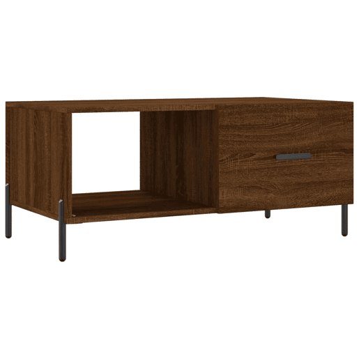 Mesa de Centro, Mesa baixa, 90x50x40 cm derivados de madeira carvalho castanho