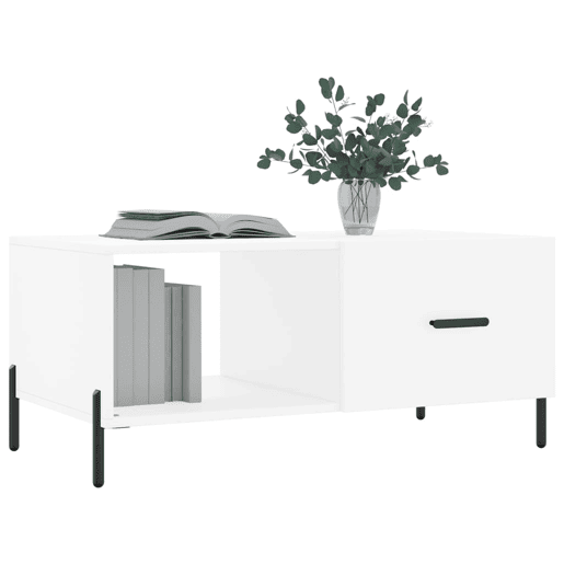 Mesa de Centro, Mesa baixa, 90x50x40 cm madeira processada branco