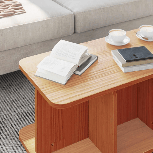 Mesa de Centro, Mesa baixa, Marrom Cera 80 x 39,5 x 33,5 cm