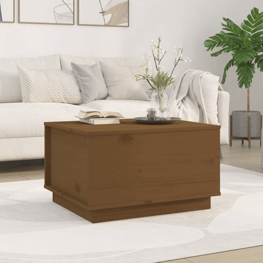 Mesa de Centro, Mesa baixa, 60x50x35 cm pinho maciço castanho mel