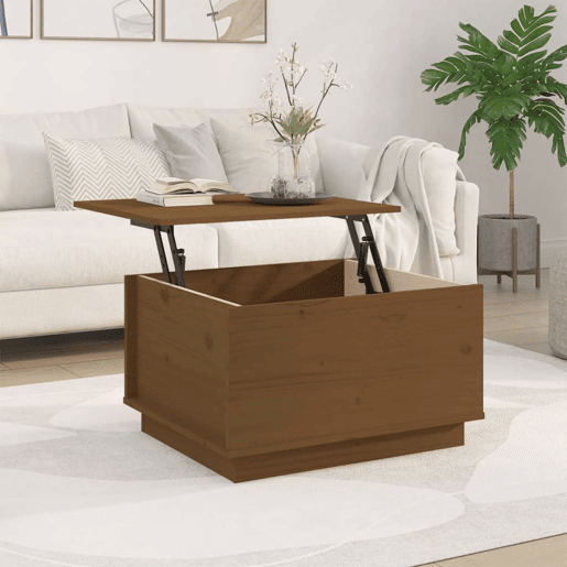 Mesa de Centro, Mesa baixa, 60x50x35 cm pinho maciço castanho mel