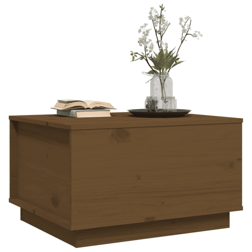 Mesa de Centro, Mesa baixa, 60x50x35 cm pinho maciço castanho mel