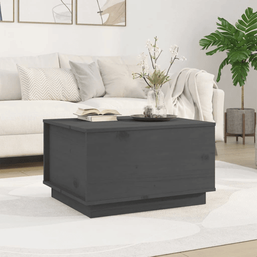 Mesa de Centro, Mesa baixa, 60x50x35 cm pinho maciço cinza