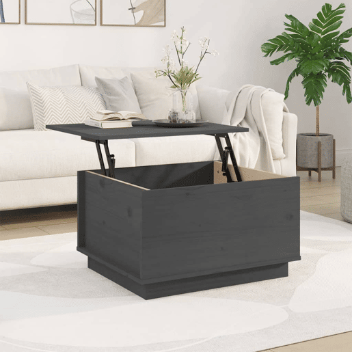 Mesa de Centro, Mesa baixa, 60x50x35 cm pinho maciço cinza