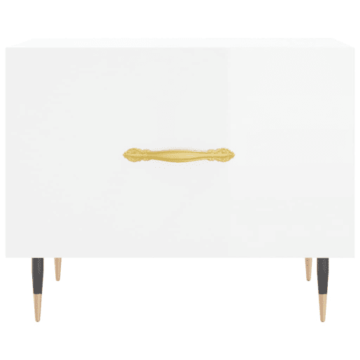 2pcs Mesas de Centro - Mesas baixas 50x50x40 cm branco brilhante