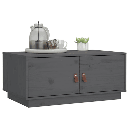 Mesa de Centro, Mesa baixa, 80x50x35 cm pinho maciço cinza