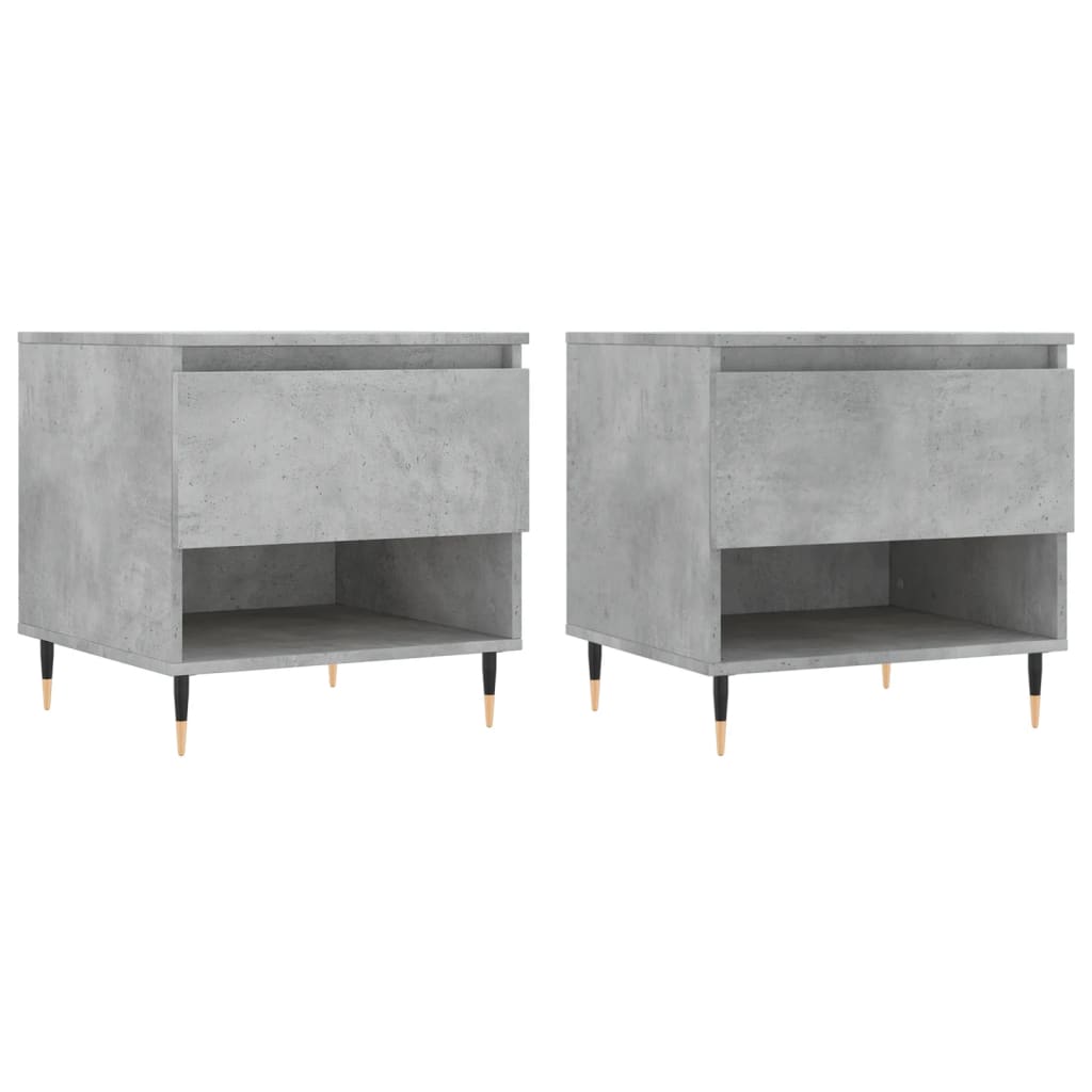 2 uds Mesas de Centro - Mesas de Café 50x46 Gris