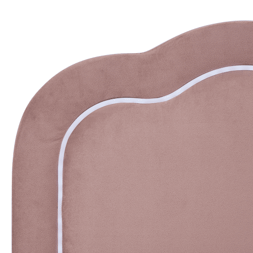 Cama estofada em veludo 140x200 cm - com LED e estrado - Rosa