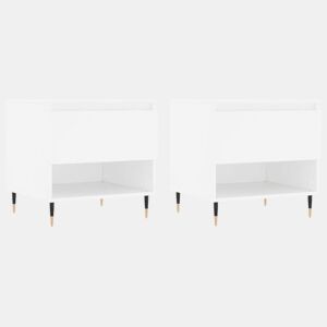 2pcs Mesas de centro, Mesas baixas 50x46x50 cm derivados de madeira branco