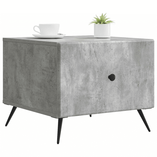 Mesa de Centro, Mesa baixa, com gaveta Cinzento Cimento 49 x 50 x 40 cm
