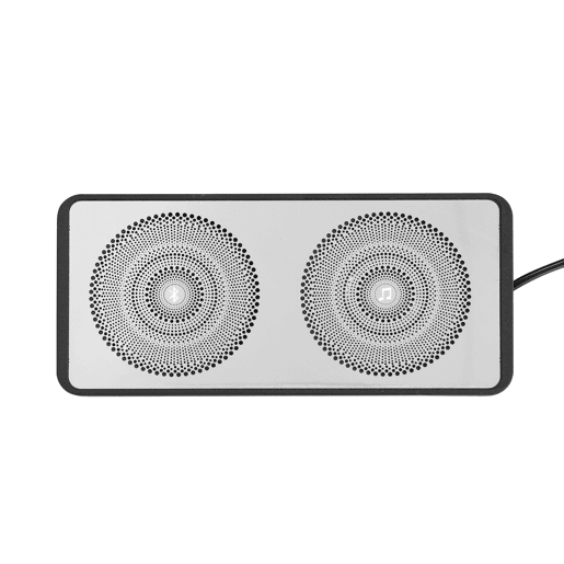 Cama de casal 180x200cm - com USB, relógio eletrónico, altifalantes Bluetooth, luz LED e 2 mesas de cabeceira - Branco