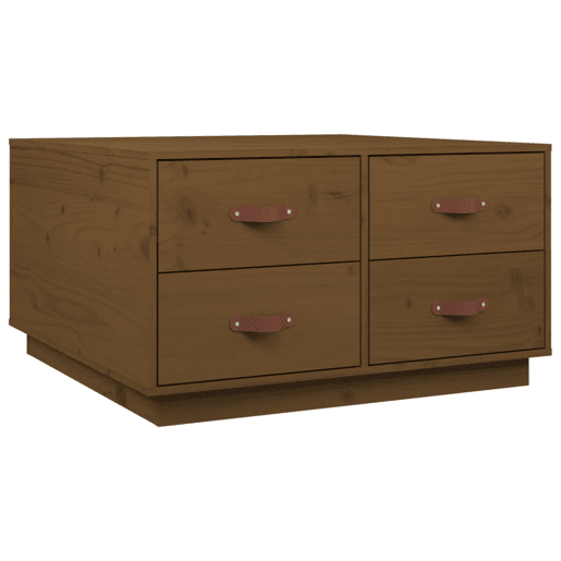 Mesa de Centro, Mesa baixa, 80x80x45 cm pinho maciço castanho mel