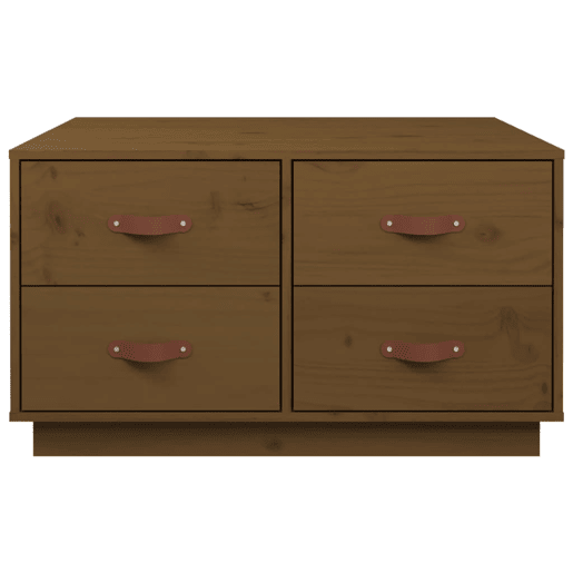 Mesa de Centro, Mesa baixa, 80x80x45 cm pinho maciço castanho mel
