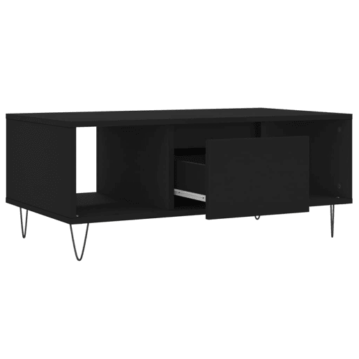 Mesa de Centro, Mesa baixa, 90x50x36,5 cm derivados de madeira preto