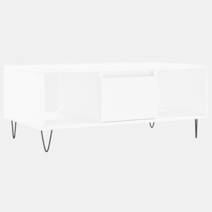 Mesa de Centro, Mesa baixa, 90x50x36,5 cm derivados de madeira branco