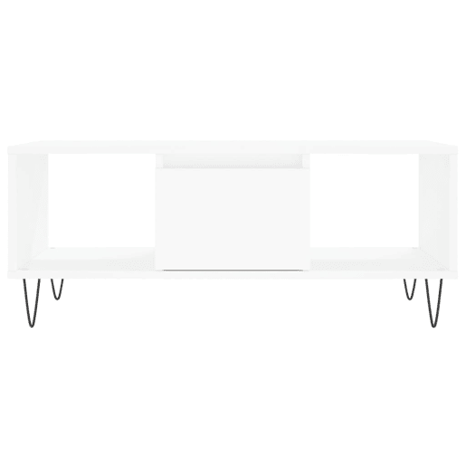 Mesa de Centro, Mesa baixa, 90x50x36,5 cm derivados de madeira branco