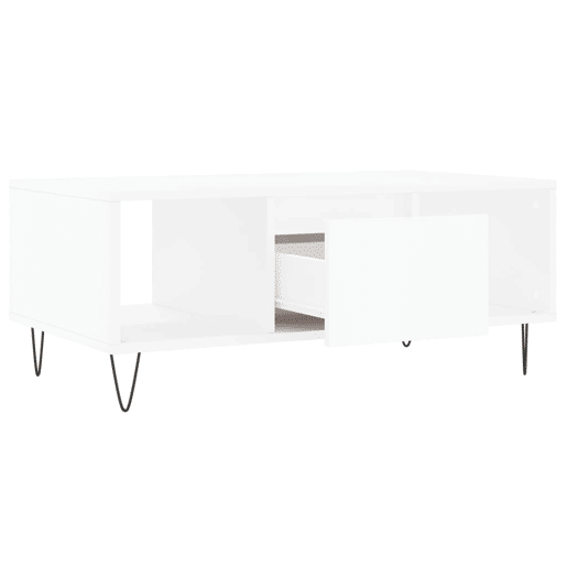 Mesa de Centro, Mesa baixa, 90x50x36,5 cm derivados de madeira branco