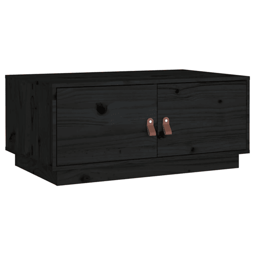 Mesa de Centro, Mesa baixa, 80x50x35 cm pinho maciço preto