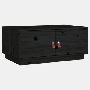 Mesa de Centro, Mesa baixa, 80x50x35 cm pinho maciço preto