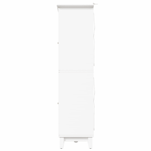Adega 180,5 x 120 x 40 cm - iluminação LED controlada por aplicação, 3 gavetas, suporte para copos e garrafas - branco
