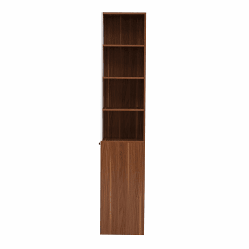 Aparador alto - prateleiras ajustáveis, gavetas, prateleiras extraíveis, vidro estriado, ideal para a sala de jantar, sala de estar e cozinha - branco e nogueira