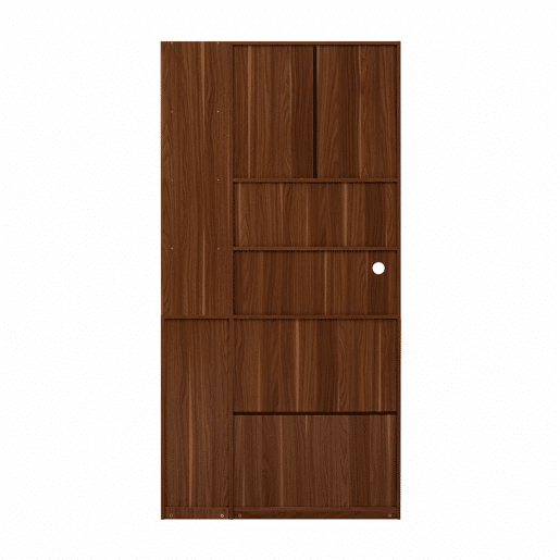 Aparador alto - prateleiras ajustáveis, gavetas, prateleiras extraíveis, vidro estriado, ideal para a sala de jantar, sala de estar e cozinha - branco e nogueira