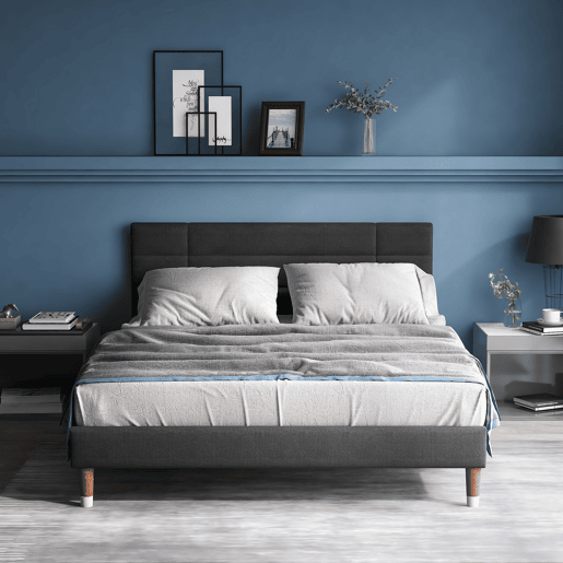Cama Polsterbett 140x200cm - Com gaveta e cabeceira - Para adultos e jovens