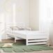 Estructura de cama individual para adultos Estructura de cama individual para adultos Blanco