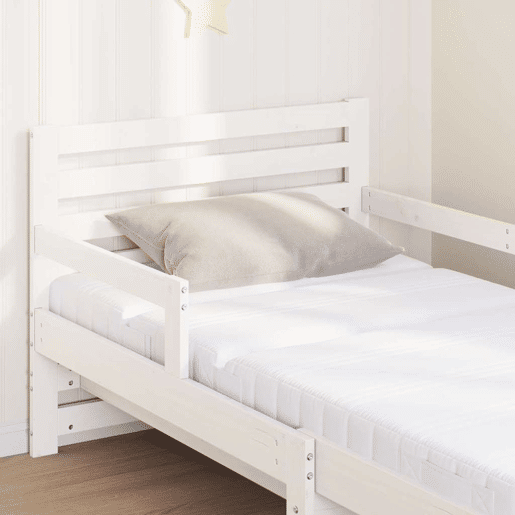 Estrutura de cama de solteiro para adultos - Branco 80 x 200 cm Madeira de Pinheiro Sólida