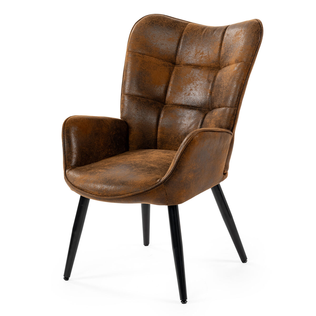 MEUBLES COSY Sillón Escandinavo con Reposabrazos y Patas Metal