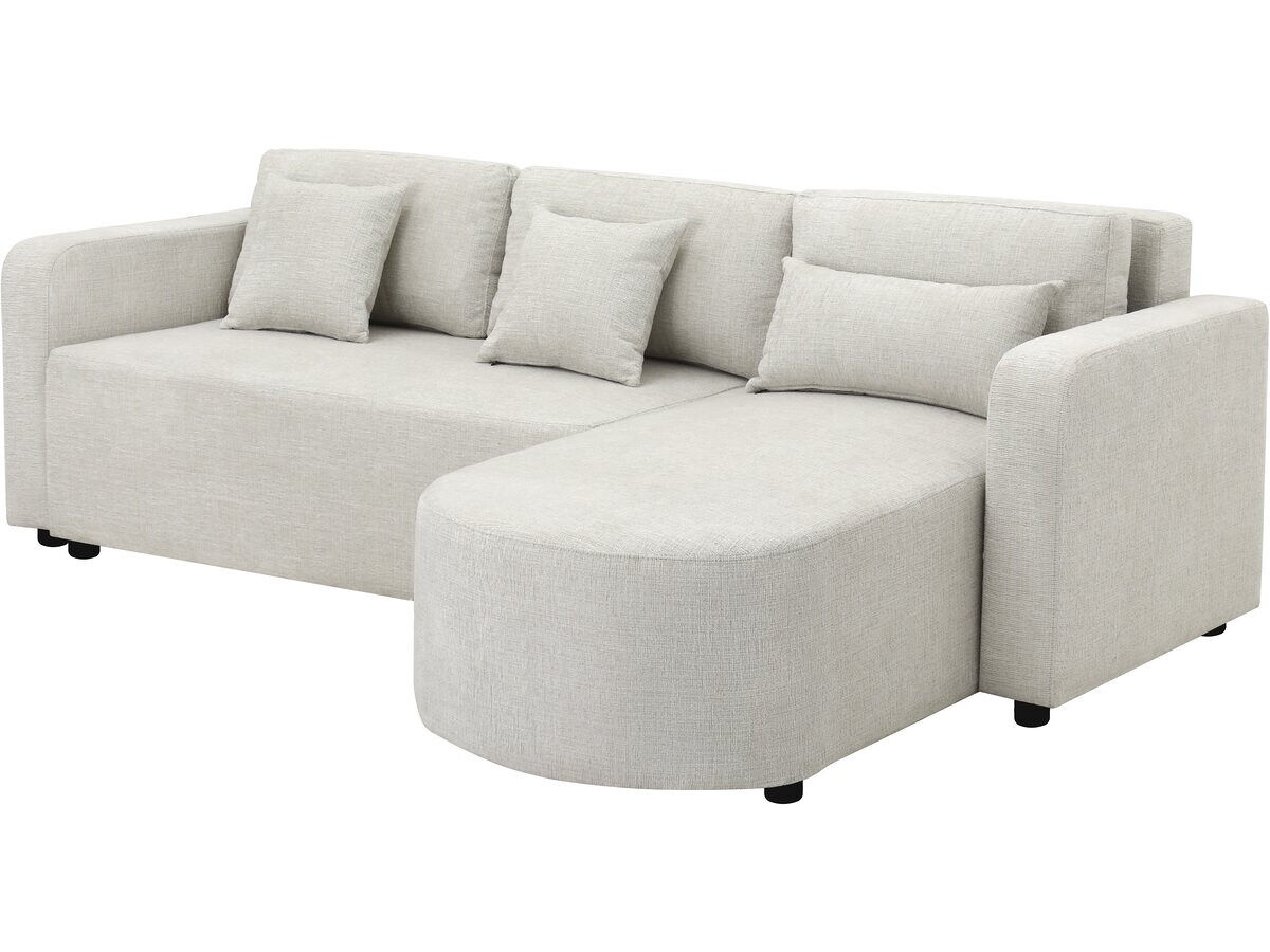 Sofá esquinero convertible/reversible de tela