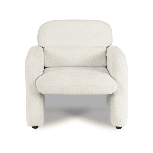 Espreguiçadeira Cozmo em tecido mosqueado - 78 x 79 x 77 cm - Creme
