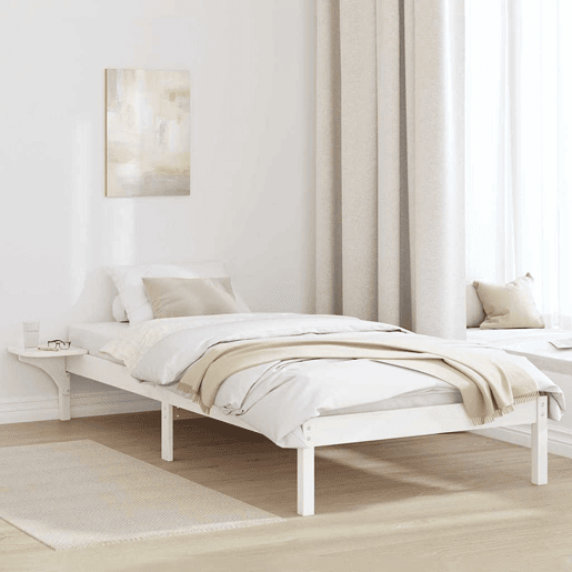 Estrutura de cama de solteiro para adultos - Branco 100 x 200 cm