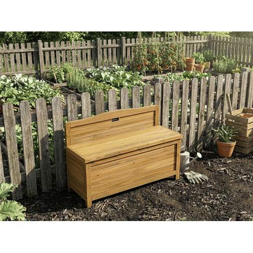 Banco de jardim em madeira Ben - 90 x 33 x 60 cm - Castanho