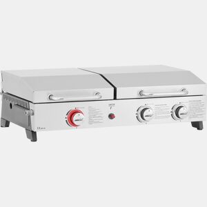 Grelhador a gás Plancha e plancha Flamo - 3 queimadores - Cinzento