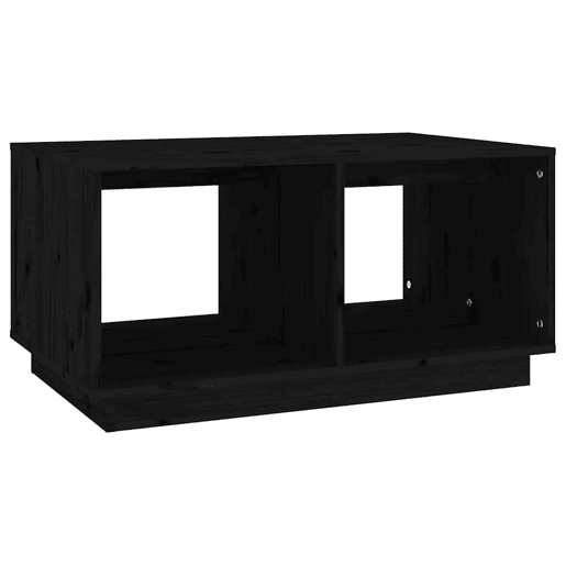 Mesa de Centro, Mesa baixa, 80x50x40 cm madeira de pinho maciça preto