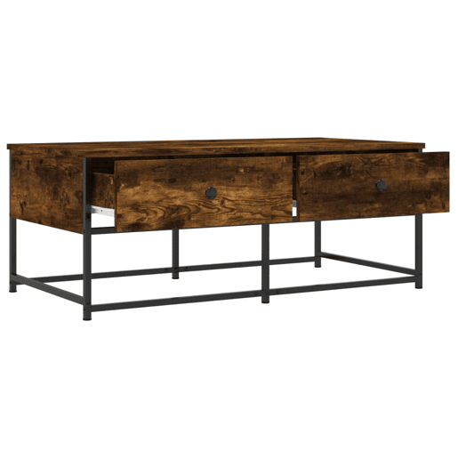 Mesa de Centro, Mesa baixa, 100x51x40 cm derivados madeira carvalho fumado