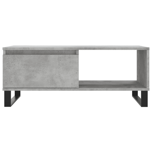 Mesa de Centro, Mesa baixa, 90x50x36,5 cm derivados madeira cinzento cimento
