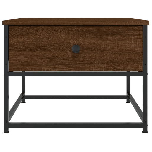 Mesa de Centro, Mesa baixa, 51x51x40 cm derivados de madeira carvalho castanho