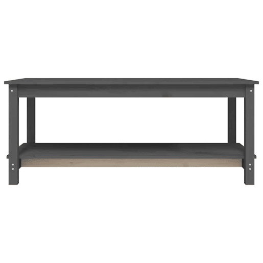 Mesa de Centro, Mesa baixa, 110x55x45 cm madeira de pinho maciça cinzento