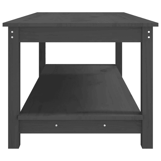 Mesa de Centro, Mesa baixa, 110x55x45 cm madeira de pinho maciça cinzento