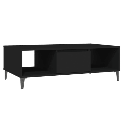 Mesa de Centro, Mesa baixa, 103,5x60x35 cm derivados de madeira preto