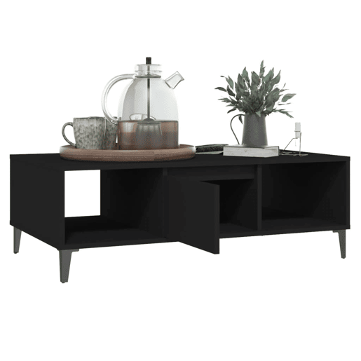 Mesa de Centro, Mesa baixa, 103,5x60x35 cm derivados de madeira preto