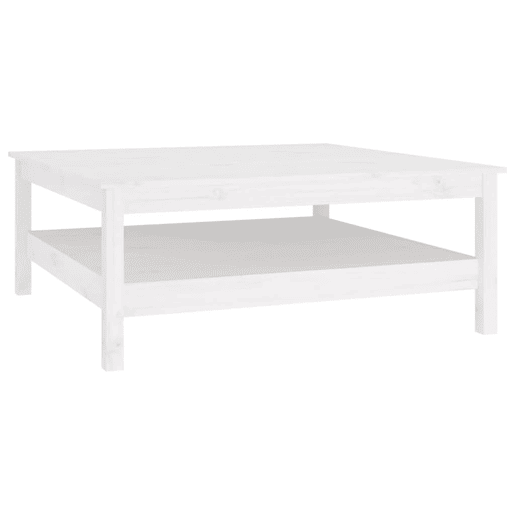 Mesa de Centro, Mesa baixa, branca 100x100x40 cm madeira maciça pinho