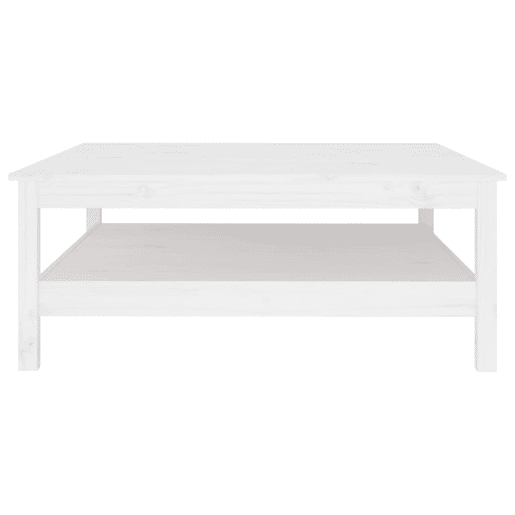 Mesa de Centro, Mesa baixa, branca 100x100x40 cm madeira maciça pinho