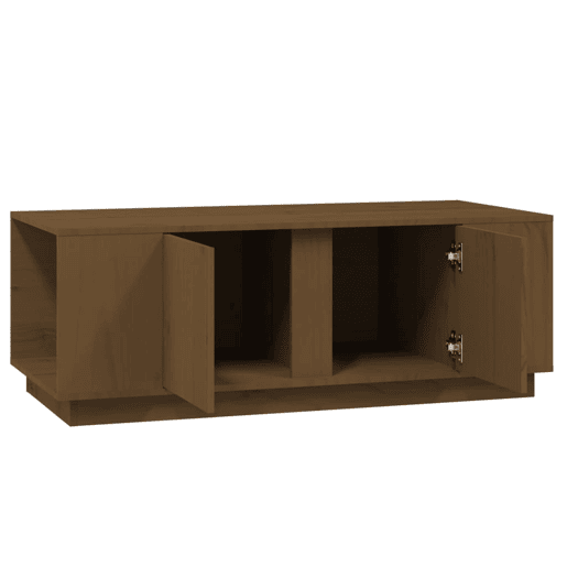 Mesa de Centro, Mesa baixa, 110x50x40cm madeira de pinho maciça castanho mel