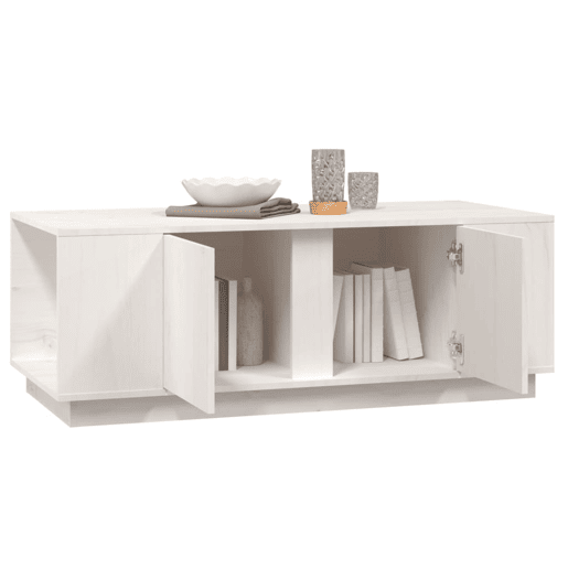 Mesa de Centro, Mesa baixa, 110x50x40 cm pinho maciço branco