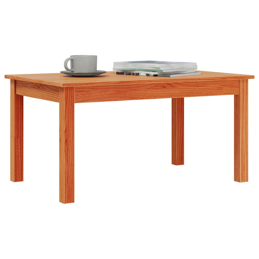 Mesa de Centro, Mesa baixa, 80x50x40 cm madeira pinho maciça castanho cera